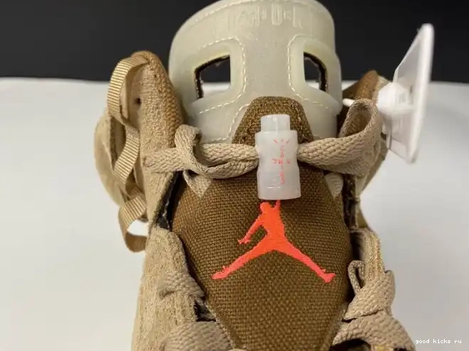British Retro Air Jordan DH0690-200 Travis Scott Khaki 6 0419